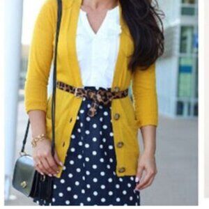 Seven Island Skirt Black-White Polka Dot Knit Elastic Large